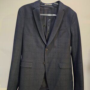 Zara Man 2-Pc Blue Gingham Suit